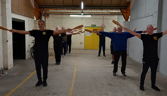 Indian Club traing warm port talbot wing chun